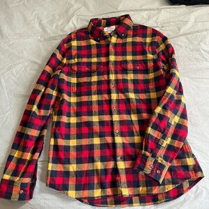 Fjallraven Men's Casual Plaid Flannel - Red, Yellow, Black